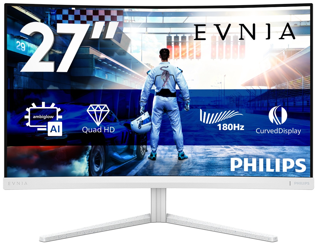 Philips Evnia 5000 | 27M2C5501/00 Curved-Monitor 27 zoll | 68,6 cm | WQHD | 2560 x 1440 | Weiß