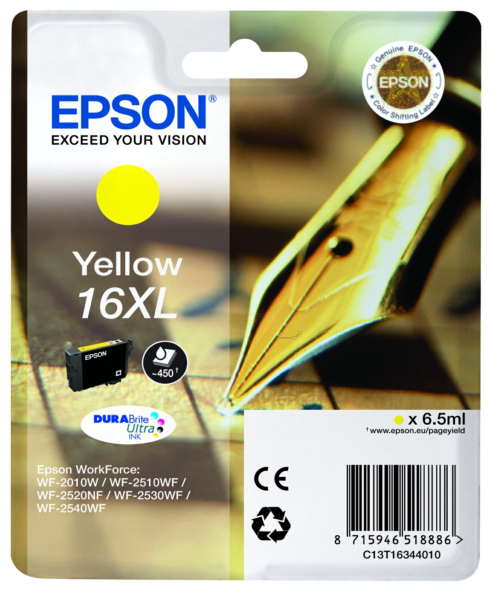 Original Epson 16XL | C13T16344012 Tinte Gelb XL
