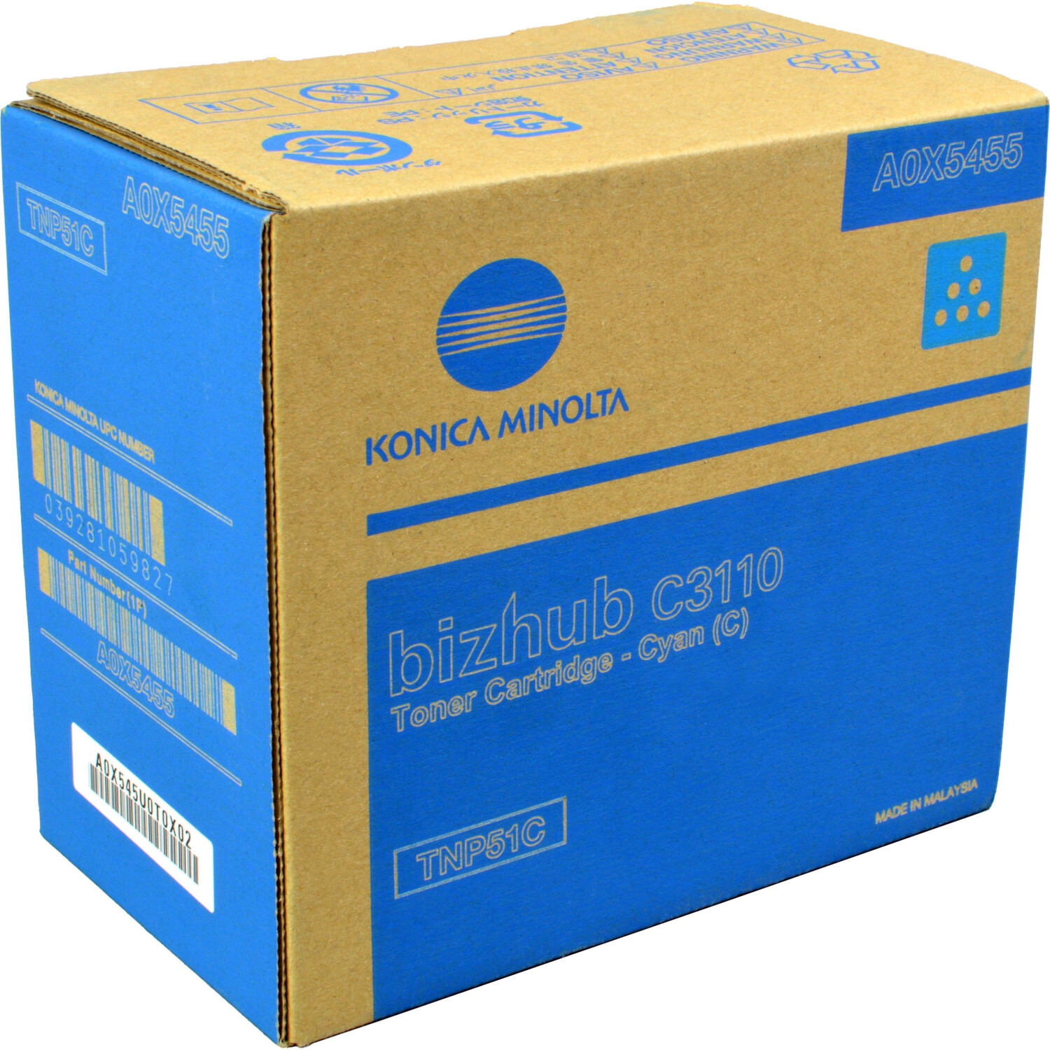 Original Konica Minolta TNP51C | A0X5455 Toner Cyan