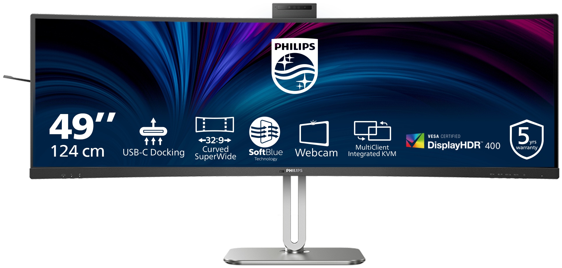 Philips 49B2U6900CH/00 Curved-Monitor 48,8 zoll | 124 cm | DQHD | 5120 x 1440 | Schwarz
