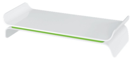 Leitz Ergo WOW Monitorständer | für 1 Monitor | bis 27" | Standfuß | höhenverstellbar | Weiß/Grün
