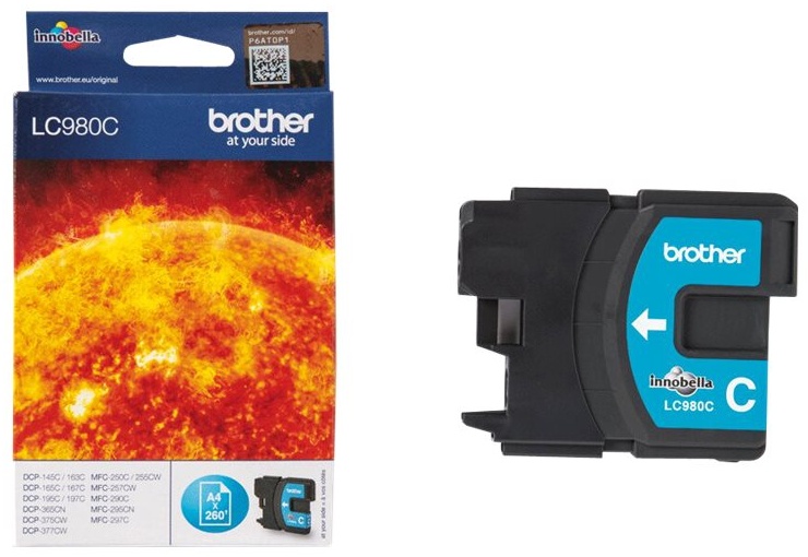 Original Brother LC980C Tinte Cyan