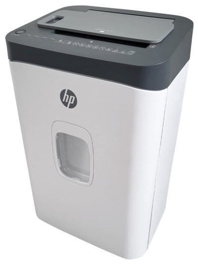 HP OneShred Auto 200CC Aktenvernichter | P-4 Partikelschnitt | 200 Blatt Autofeed | 28 l | Weiß