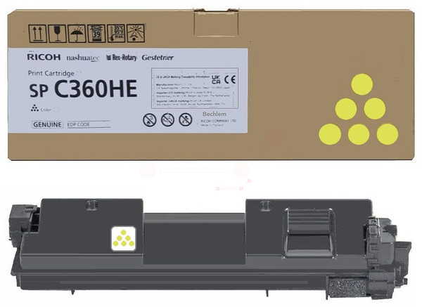 Original Ricoh Type SPC360HE | 408187 Toner Gelb XL