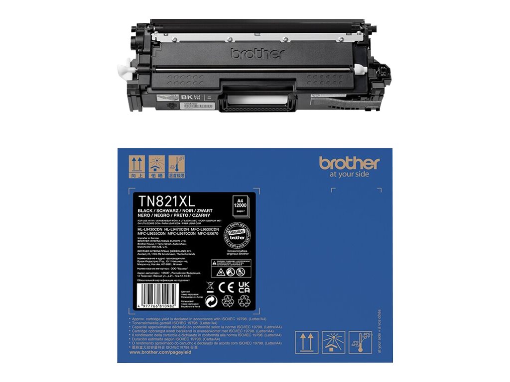 Original Brother TN821XLBK Toner Schwarz