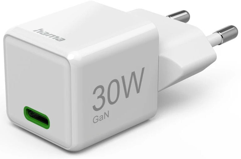 Hama GaN-Ladeadapter USB-C 30 W Weiß