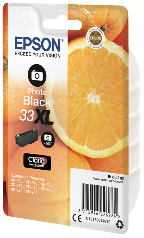 Original Epson 33XL | C13T33614012 Tinte Foto Schwarz XL ( 2025 )
