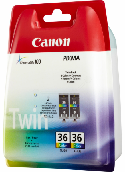 Canon CLI-36 Twin-Pack  color Druckerpatronen, 2er-Set