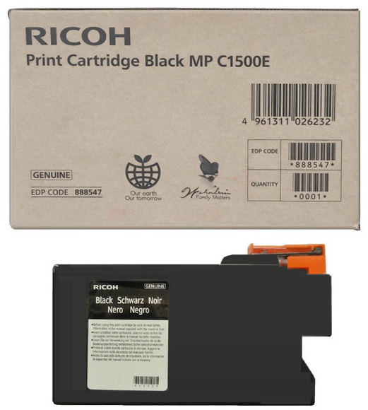 Original Ricoh Type MPC1500E | 888547 Gel Schwarz