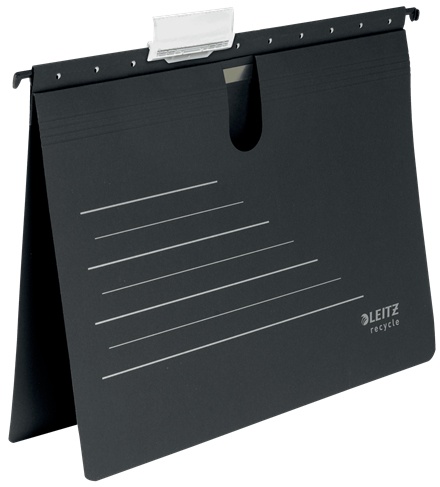 Leitz Hängehefter ALPHA | DIN A4 | Karton | Schwarz | 10er-Pack