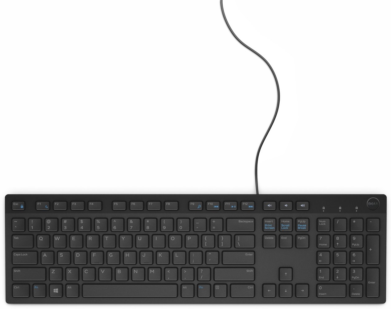 Dell KB216 Tastatur | Kabel (USB) | QWERTZ (DE) | mit Ziffernblock | Schwarz