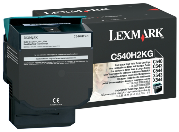 Original Lexmark  C540H2KG Toner Schwarz XL