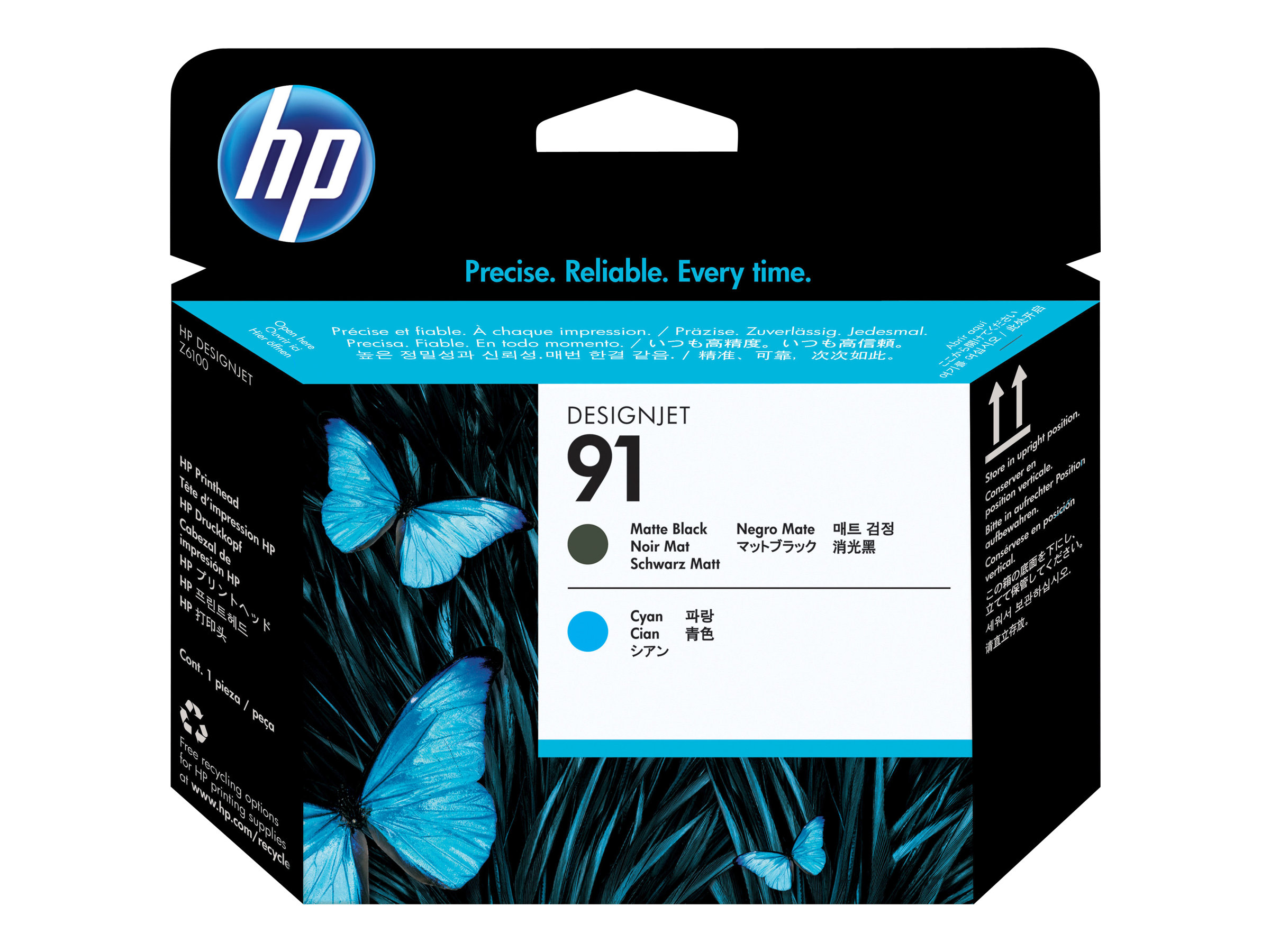 Original HP 91 | C9460A Druckkopf Matt Schwarz & Cyan ( 2025 )