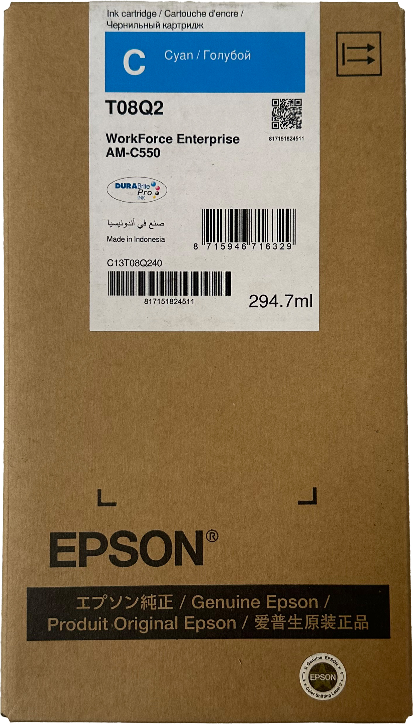 Original Epson T08Q2 | C13T08Q240 Tinte Cyan