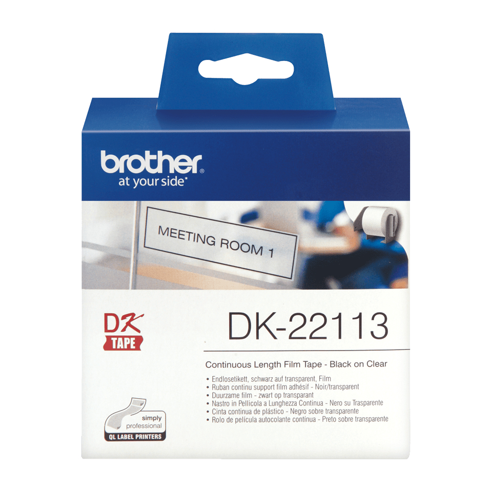 Brother Endlosetikett DK-22113 | 62 mm | Transparent | Folie