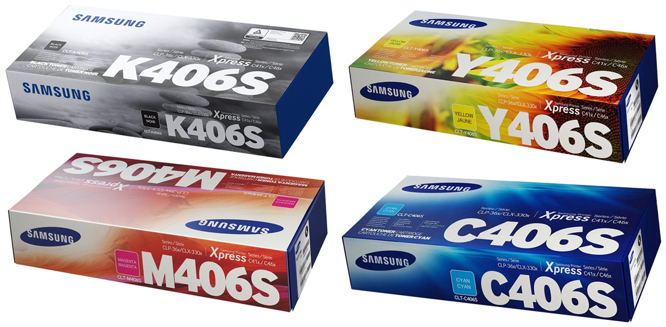 Original Samsung SU375A | CLTP406C Toner | 4 Stück