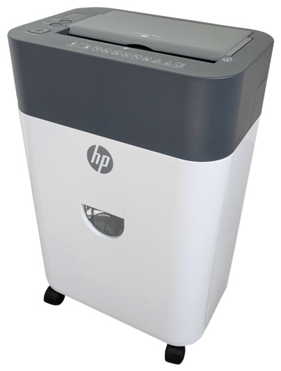 HP OneShred Auto 100CC Aktenvernichter | P-4 Partikelschnitt | 100 Blatt Autofeed | 17 l | Weiß