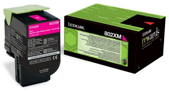 Original Lexmark 80C2XM0 Toner Magenta