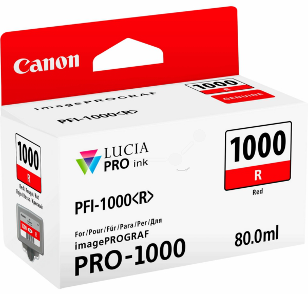 Original Canon 0554C001 | PFI1000 R Tinte Rot