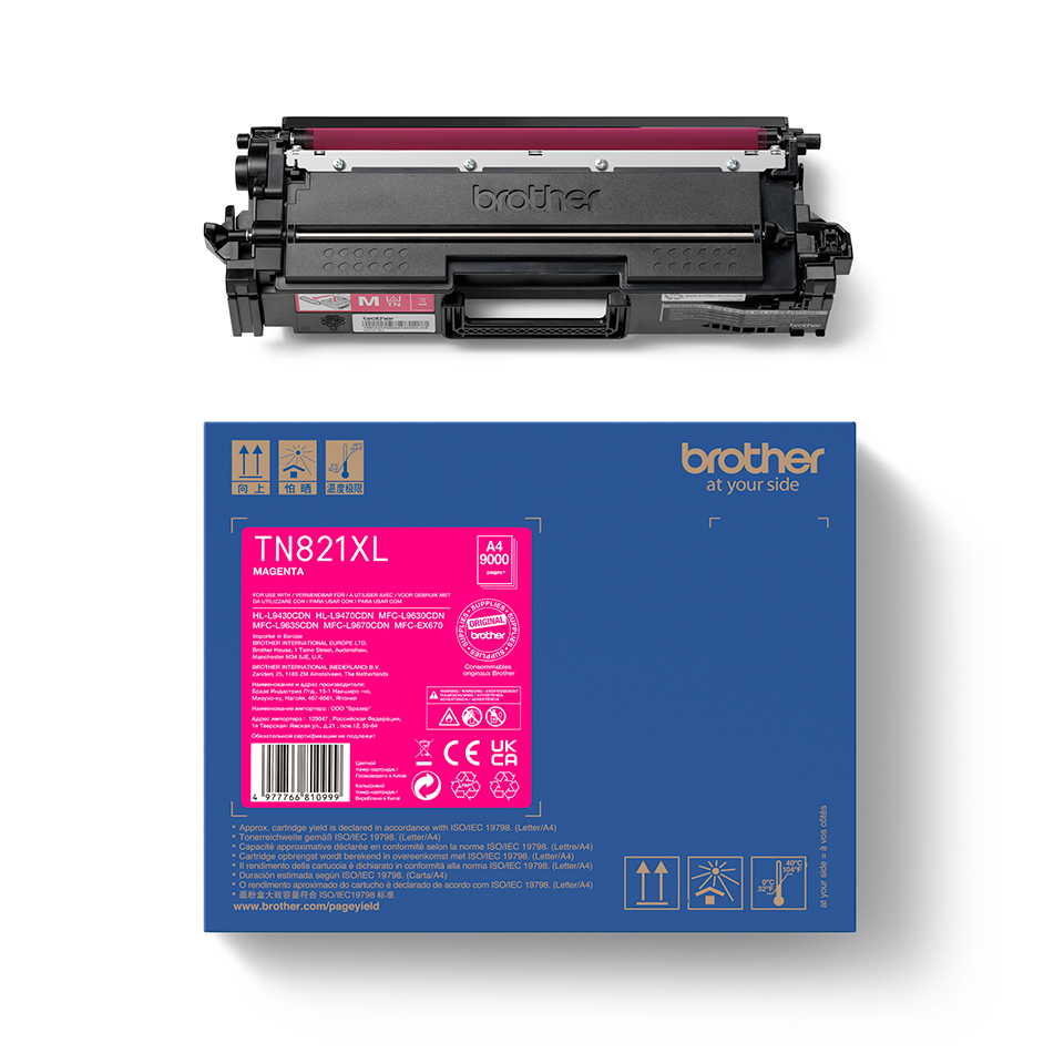 Original Brother TN821XLM Toner Magenta