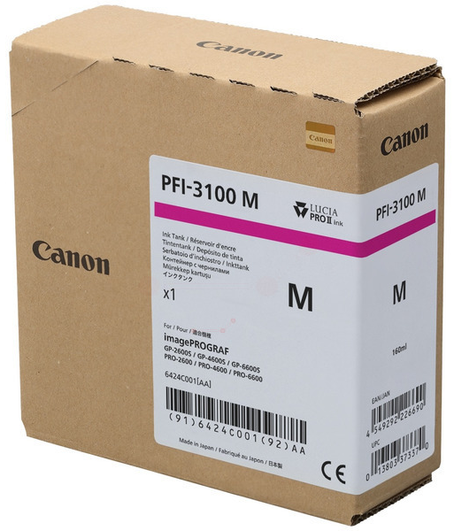Original Canon PFI3100 | 6424C001 Tintenpatrone Magenta