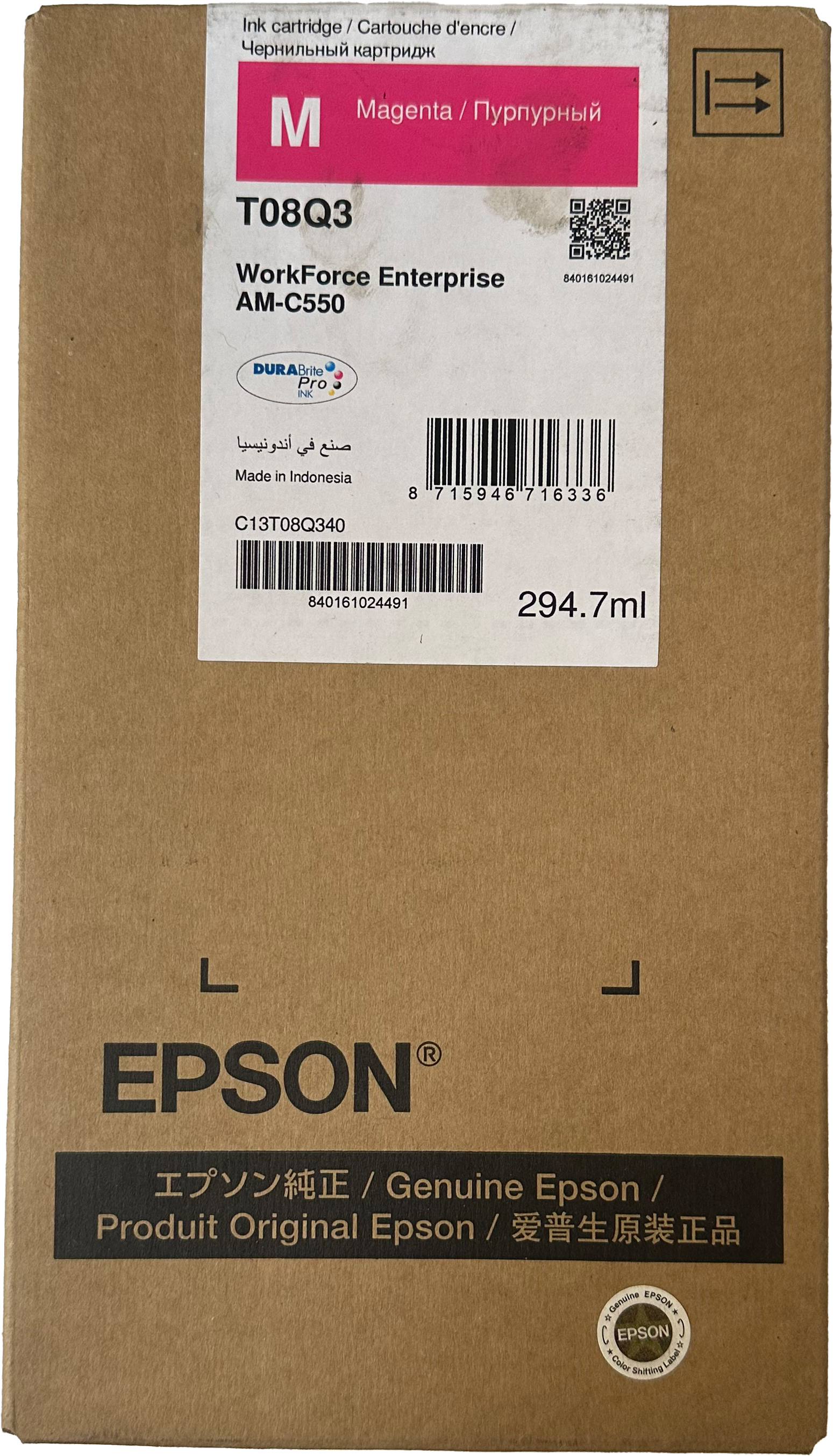Original Epson T08Q3 | C13T08Q340 Tinte Magenta