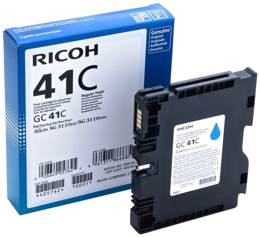 Original Ricoh GC41C | 405762 Tinte Cyan XL ( 2025 )