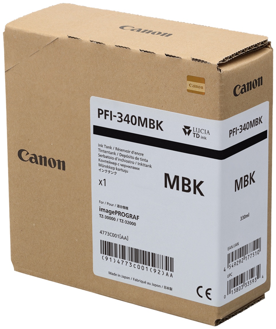 Original Canon PFI340MBK | 4773C001 Tinte Matt Schwarz ( 2023 )
