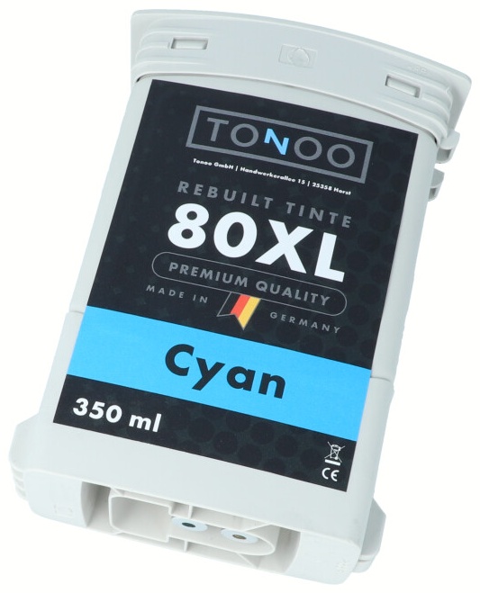 Tonoo® Tinte ersetzt HP 80 | C4846A Cyan XL
