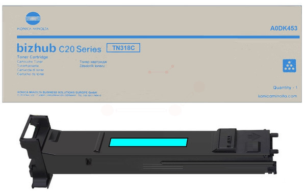 Original Konica Minolta TN318C | A0DK453 Toner Cyan