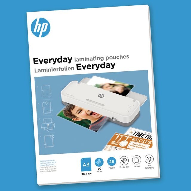 HP Everyday Laminierfolien A3 | 80 µm | glänzend | 25 Stück