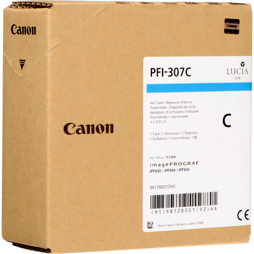 Original Canon PFI307C | 9812B001 Tinte Cyan ( 2023 -2024 )