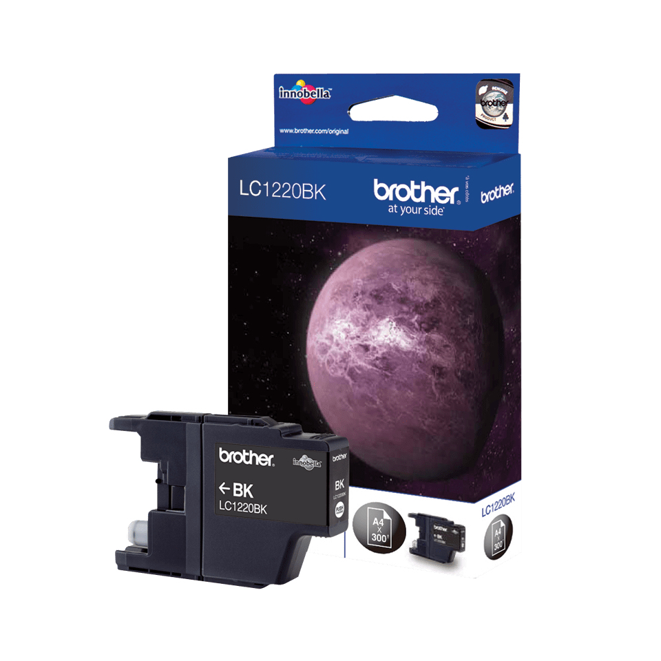 Original Brother LC1220BK Tinte Schwarz