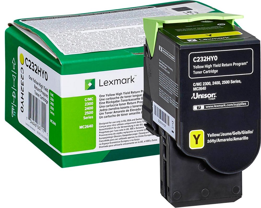 Original Lexmark C232HY0 Toner Gelb XL
