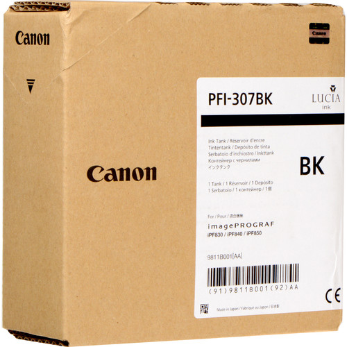 Original Canon PFI307BK | 9811B001 Tinte Schwarz ( 05.2024 )