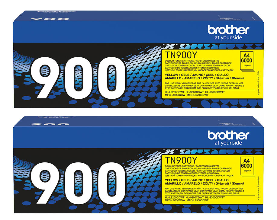 Original Brother TN900YTWIN Toner Gelb ( 2 Stück ) ( A-Ware )