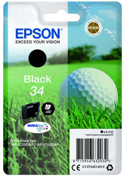 Original Epson 34 | C13T34614010 Tinte Schwarz