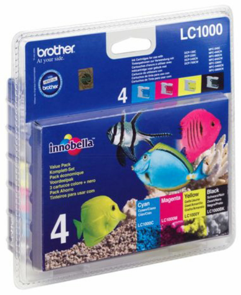 Original Brother LC1000VALBPDR Tinte BK/C/M/Y Spar Set ( 2024 - 2025 )