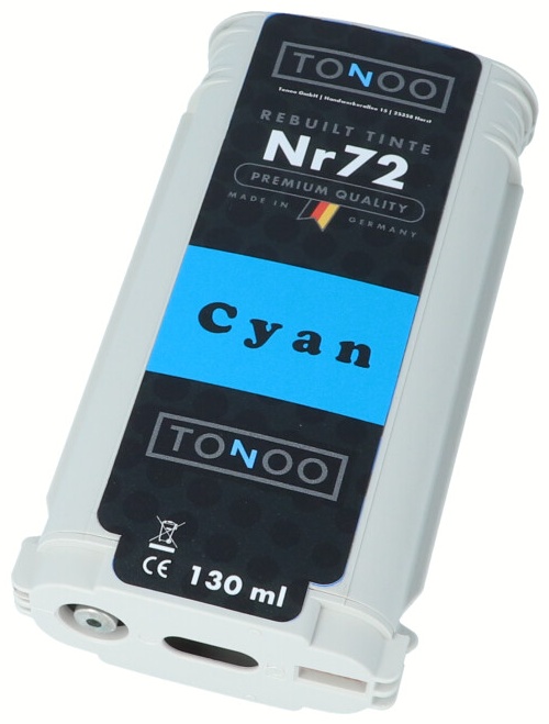 Tonoo® Tinte ersetzt HP 72 | C9371A Cyan