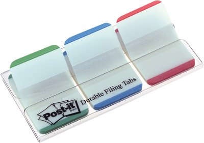 Post-it® Haftnotizen Index Strong Haftmarker farbsortiert 3x 22 Streifen | Blau, Grün, Rot | 22 Blatt/Block