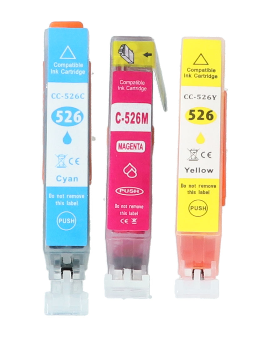 Tonoo® Tinte ersetzt Canon 4541B009 | CLI526 C/M/Y Spar Set