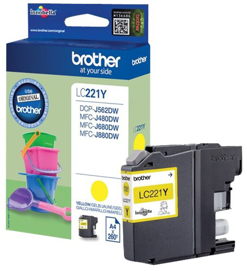 Original Brother LC221Y Tinte Gelb