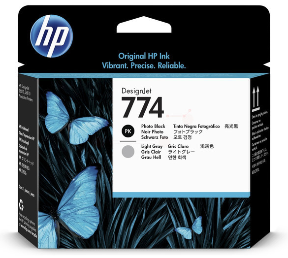 Original HP 774 | P2W00A Druckkopf Schwarz & hell Grau