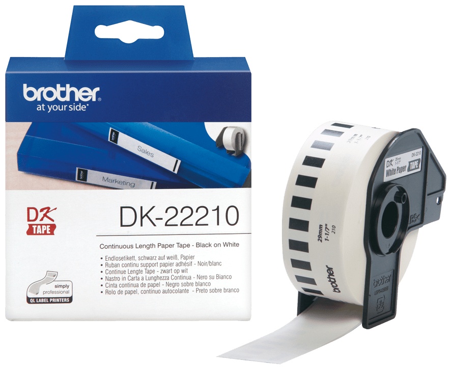 Brother Endlospapierrolle DK22210 | 29 mm | Weiß