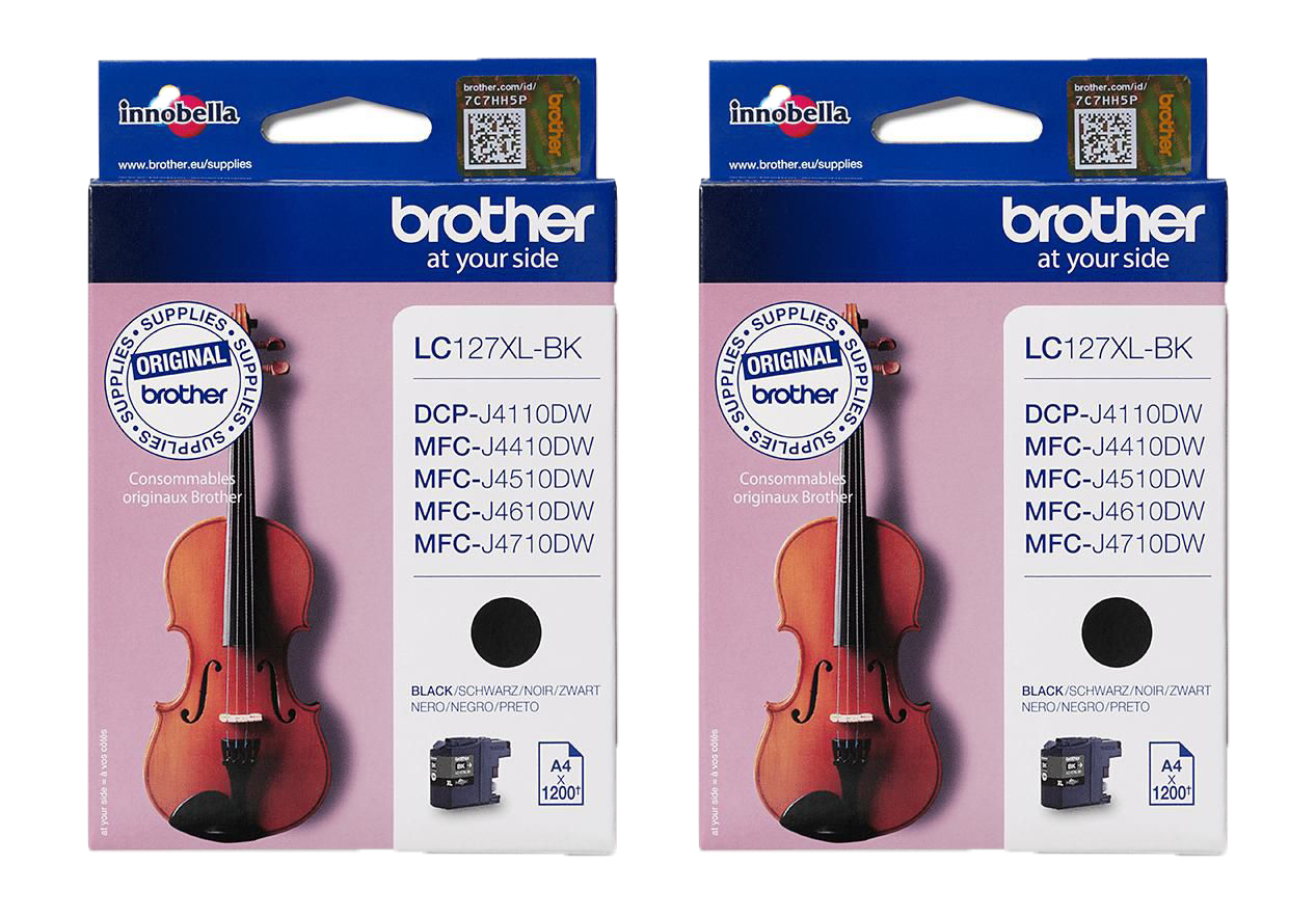 Original Brother LC127XLBKBP2DR Tinte Schwarz XL ( 2 Stück ) ( 03.2025 )