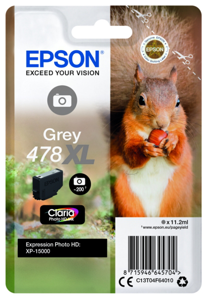 Original Epson 478XL | C13T04F64010 Tinte Grau XL