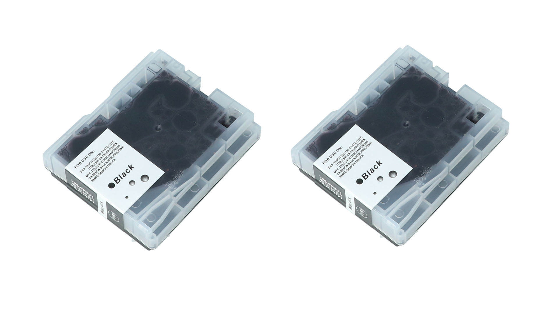 Tonoo® Tinte ersetzt Brother LC1000BKBP2DR Schwarz Doppelpack