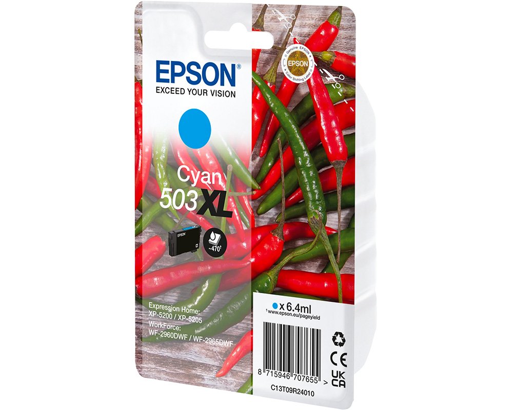 Original Epson 503XL | C13T09R24010 Tinte Cyan XL