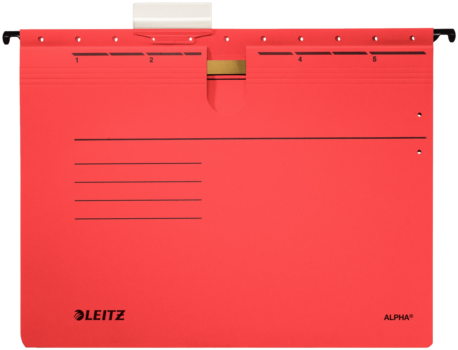 Leitz Hängehefter ALPHA 1984 | DIN A4 | Karton, Metall | Rot | 5er-Pack