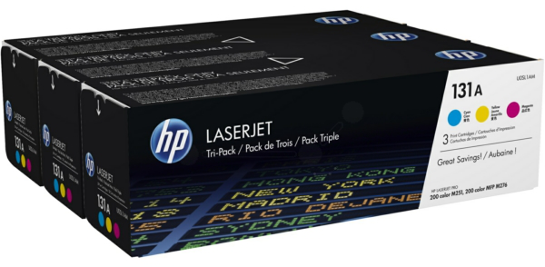 Original HP U0SL1AM | 131A Toner C/M/Y Spar Set